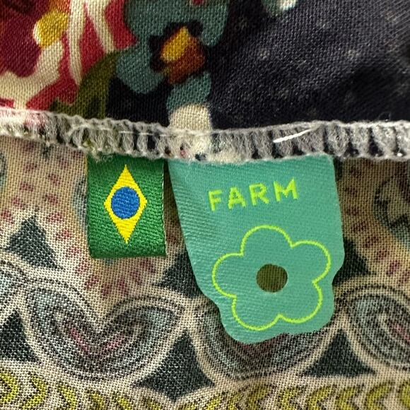 FARM RIO Womens Dress Mini Long Sleeve Cut Out Waist Bohemian Festival | P US S - Picture 7 of 12